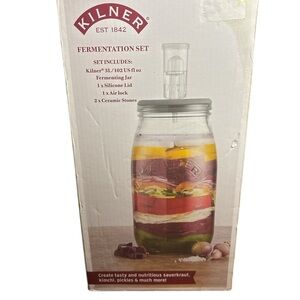 Glass Fermentation Set with Silver Lid